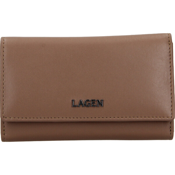 Dámska kožená peňaženka LAGEN BLC/5304/222 - SVETLO HNEDÁ - TAUPE 35954226