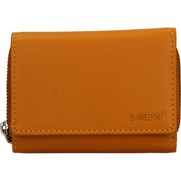Dámska kožená peňaženka LAGEN 19065 - ŽLTÁ - YELLOW 35954232