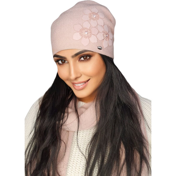 Kamea Ružová módna dámska zimná čiapka Teona, Farba ružová 35957166