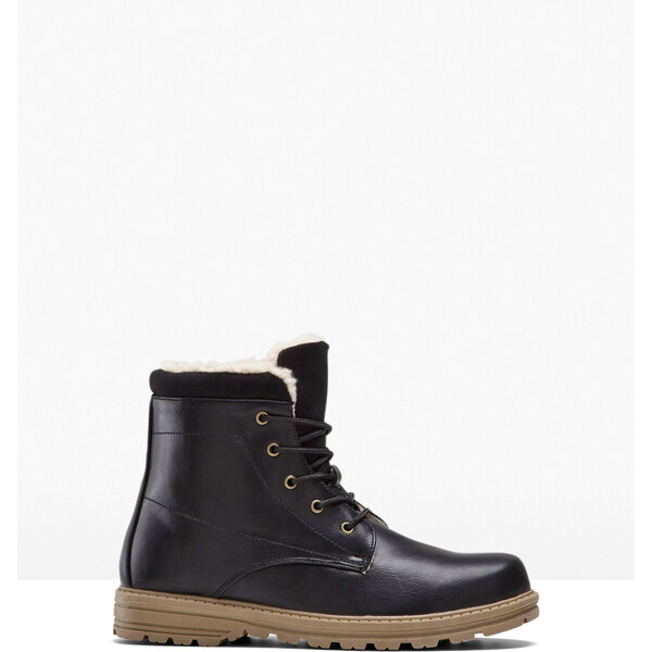 bonprix Šnurovacie čižmy, podšívané, farba čierna 44789752