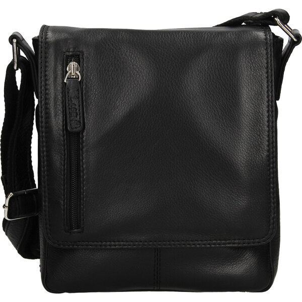 Lagen Pánska kožená taška cez rameno 27076 čierna 35987383