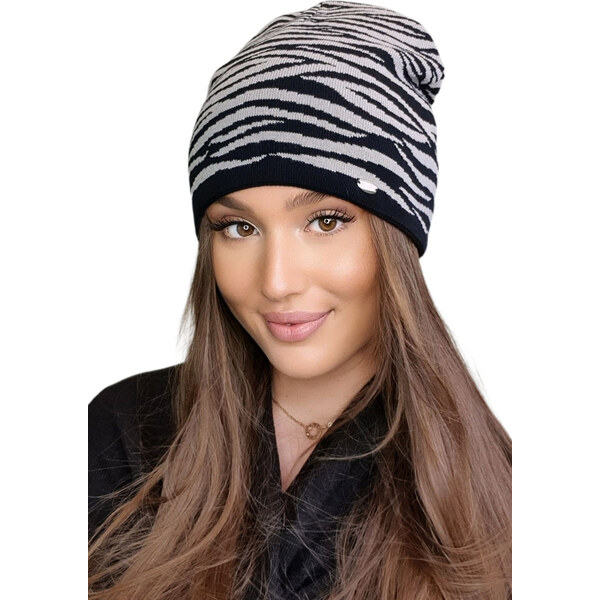 Kamea Tmavobéžová štýlová dámska čiapka Zaina, Farba tmavobéžová 36031895