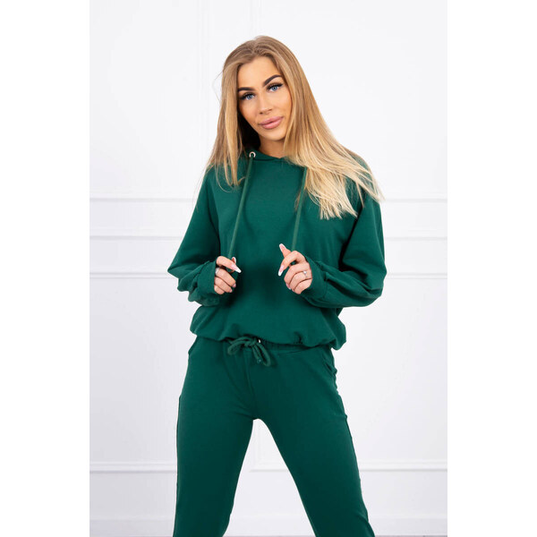 K-Fashion Zelená mikina s kapucňou 44560355
