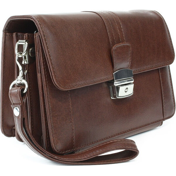 Arwel Pánska kožená etue so sklápacím registrom | hnedá 611-2415A-40 66101594