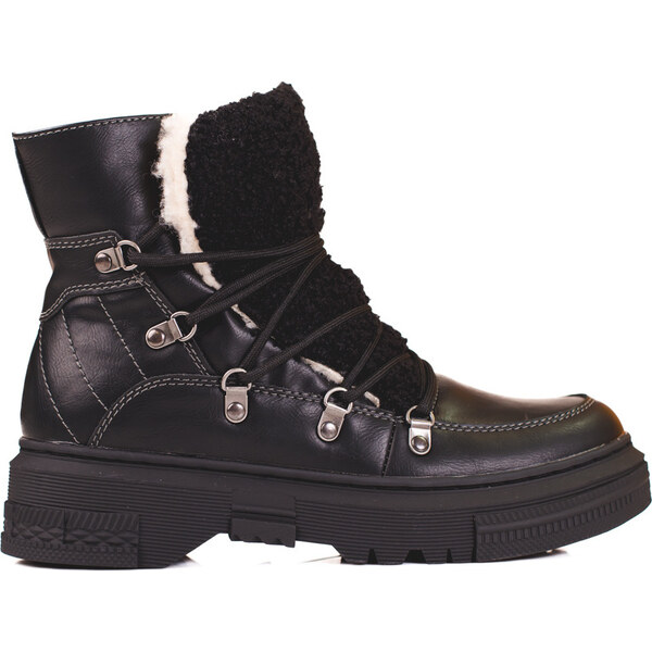 Goodin Čierne snehule dámske s kožušinou Shelovet GD-TL35B 36048340