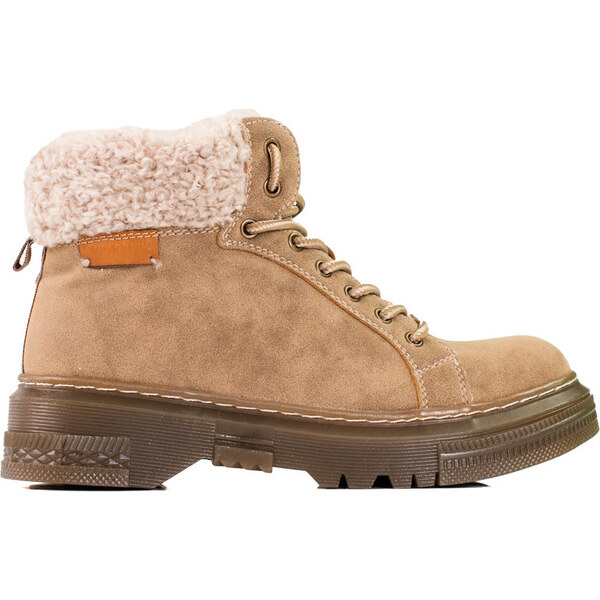 Goodin Béžové dámske traperky s kožušinou Shelovet GD-TL33DK.BE 36048394