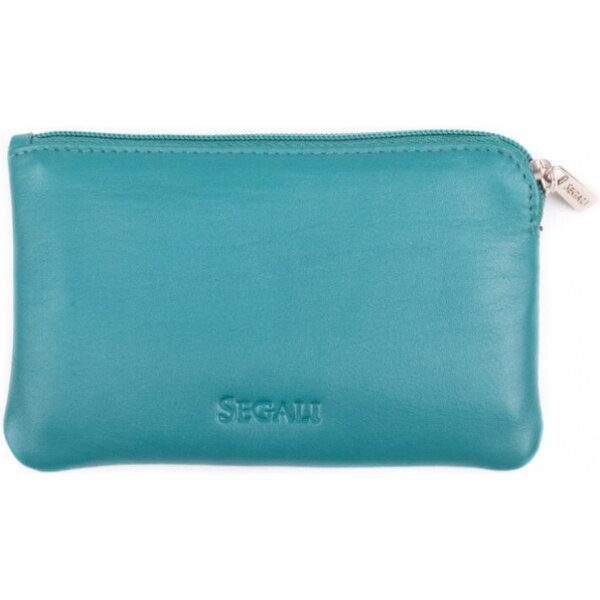 SEGALI Kožená mini peňaženka-kľúčenka 7289 emerald 66588268