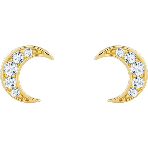 Preciosa Trblietavé pozlátené náušnice kôstky s kubickou zirkóniou 66581485