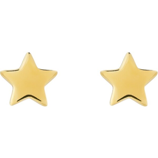 Preciosa Minimalistické pozlátené náušnice kôstky Moon Star 5364Y00 66581539