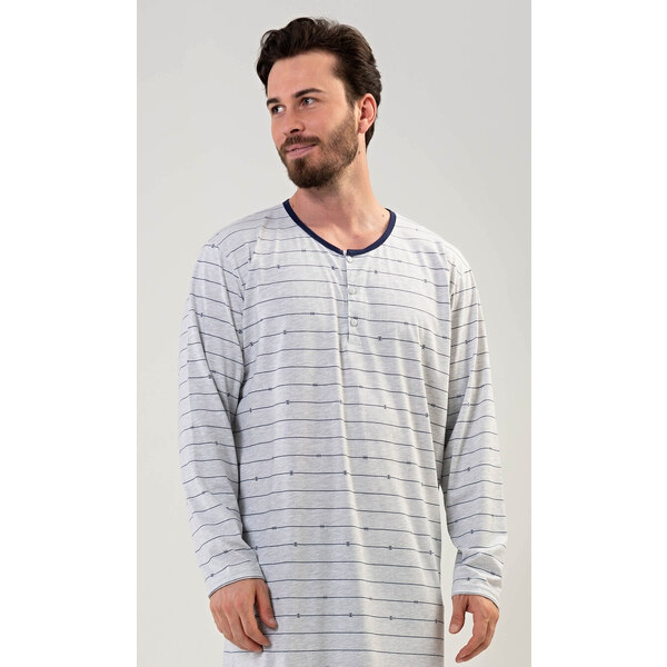 Gazzaz Pánska nočná košeľa s dlhým rukávom Filip 54965711