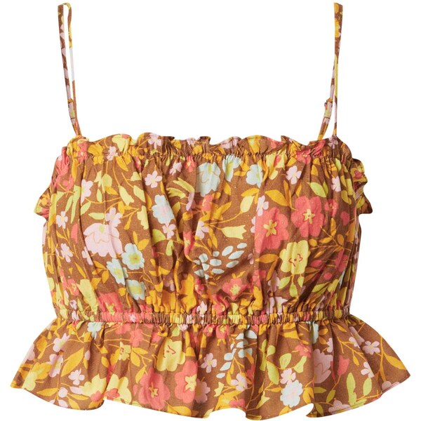 Nasty Gal Top vodová / okrová / horčicová / staroružová 58421255