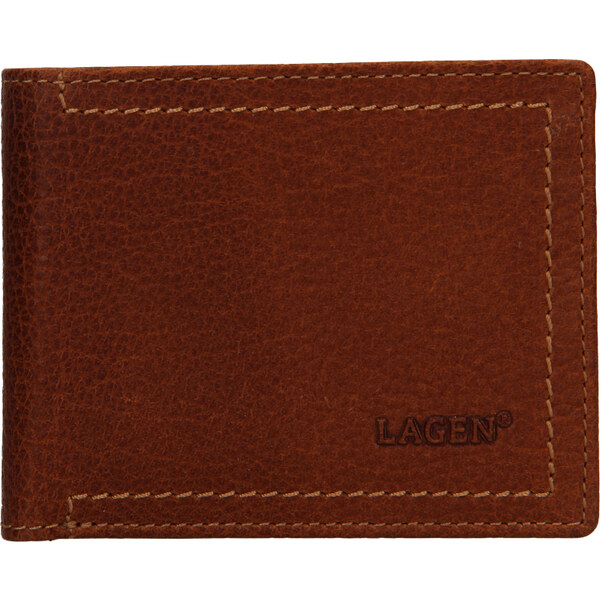 Pánska kožená peňaženka LAGEN BLC/4799/820 - HNEDÁ - CGN 36122536