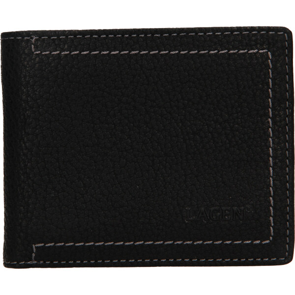 Pánska kožená peňaženka LAGEN BLC/4799/820 - ČIERNA - BLK 36122537