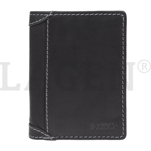 Pánska kožená peňaženka LAGEN 51146-ČIERNA - BLK 36122545