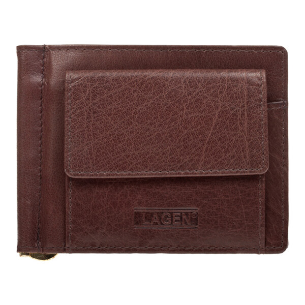 Pánska kožená peňaženka dolárovka LAGEN W-2010 - HNEDÁ - BRN 36122555
