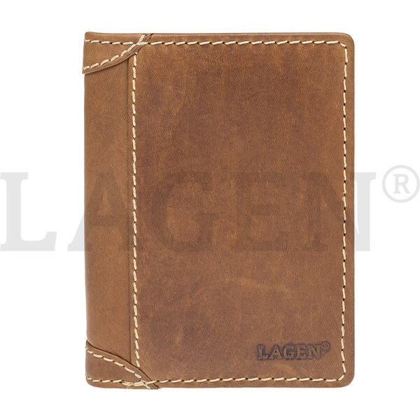 Pánska kožená peňaženka LAGEN 51146-SVETLO HNEDÁ - TAN 36122546