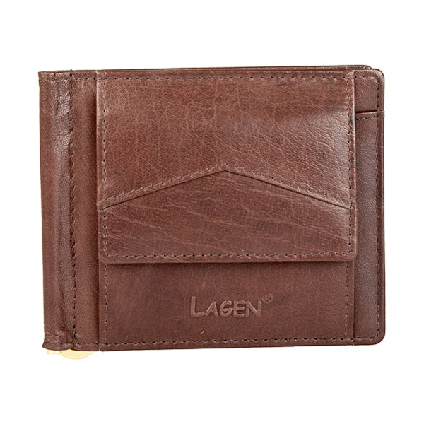 Pánska kožená peňaženka dolárovka LAGEN W-2018-HNEDÁ - BRN 36122558