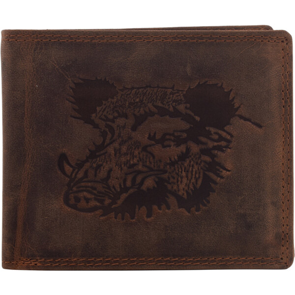 Pánska kožená peňaženka MERCUCIO svetlohnedá embos diviak 2911908 60313122