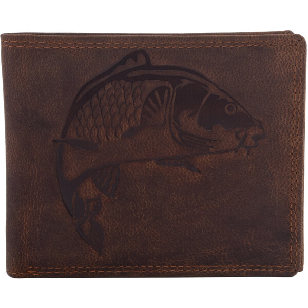 Pánska kožená peňaženka MERCUCIO svetlohnedá embos kapor vektor 36122586