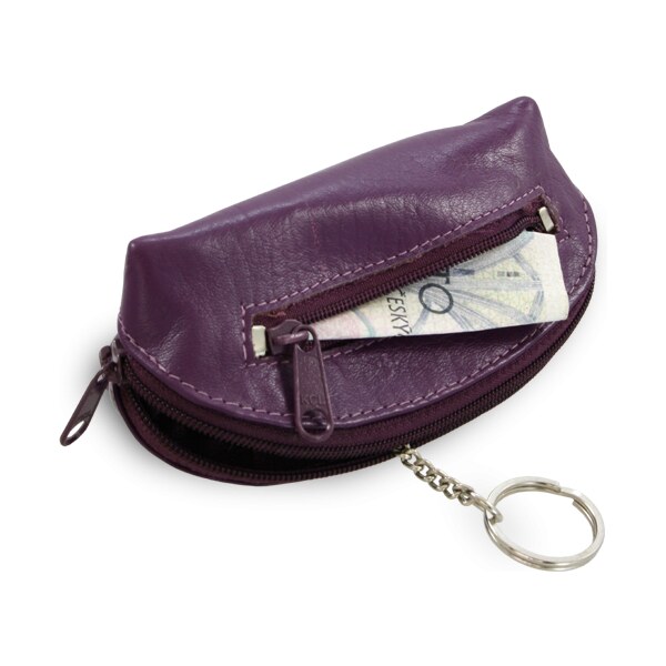 Arwel Fialová kožená dvojzipsová kľúčenka 619-0367-76 36559718