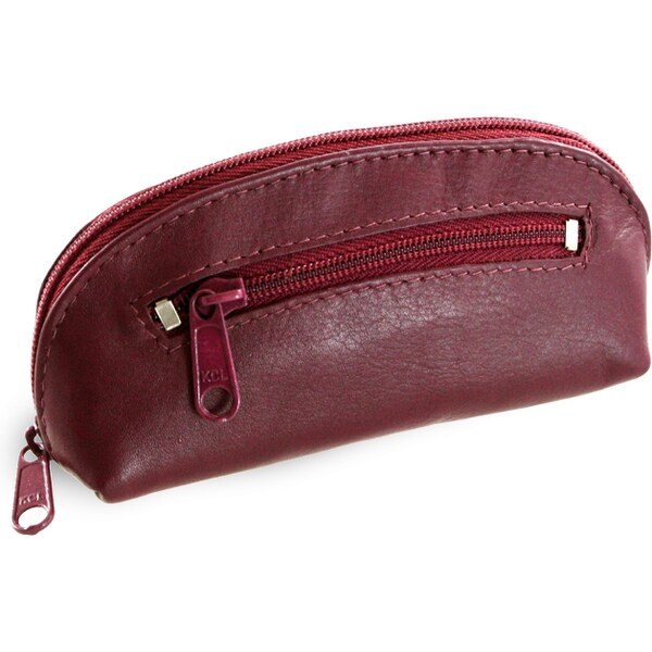 Arwel Burgundy kožená dvojzipsová kľúčenka 619-0367-34 36559804