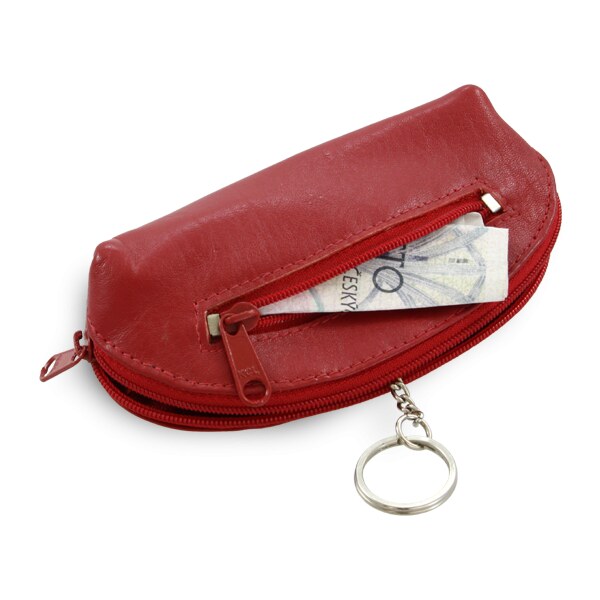 Arwel Červená kožená dvojzipsová kľúčenka 619-0367-31 36559717