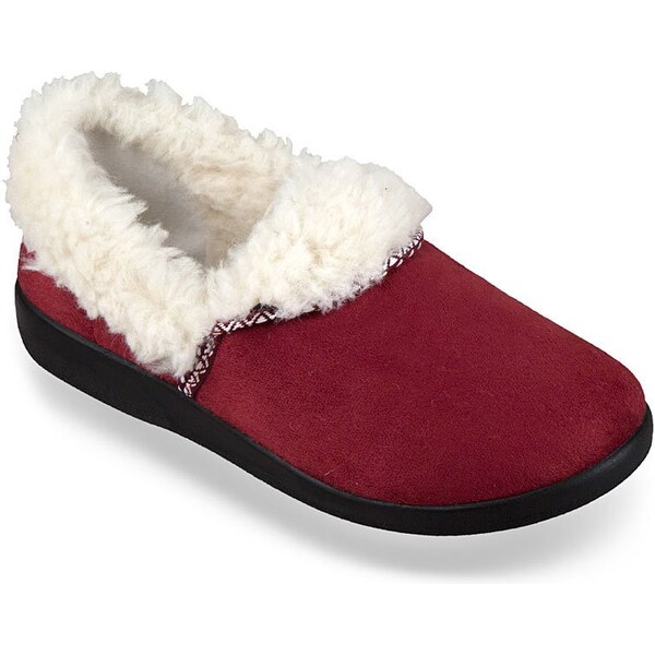 Mjartan Dámske celé papuče bordové - nízke kožušinka 36129300