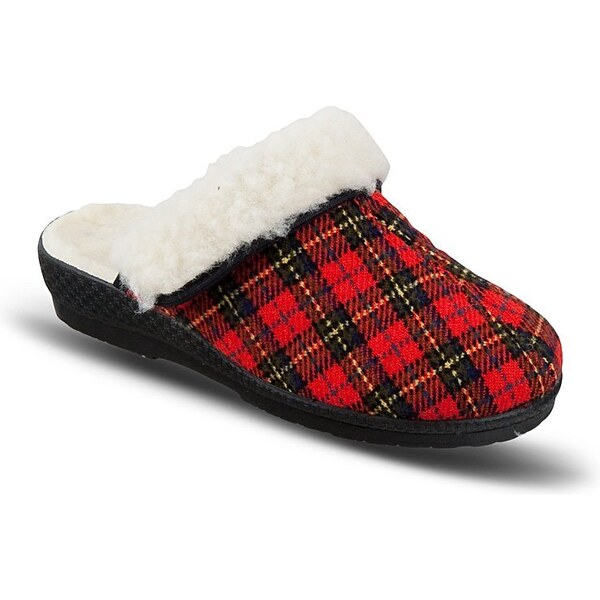 Dámske zimné papuče Mjartan-karované 36129291
