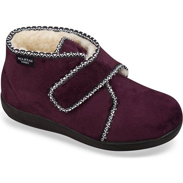 Mjartan Dámske celé uzavreté papuče na suchý zips - zateplené X02 62061346