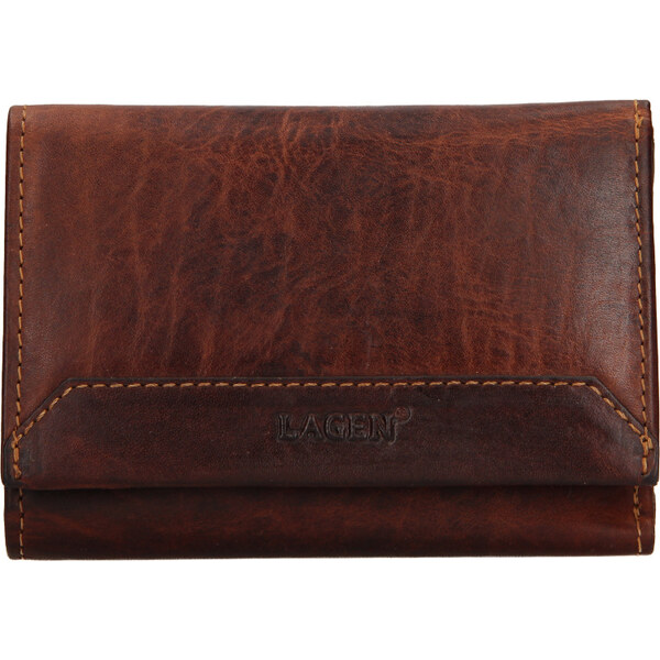 Lagen Dámska kožená peňaženka LG-210/M hnědá 36131667