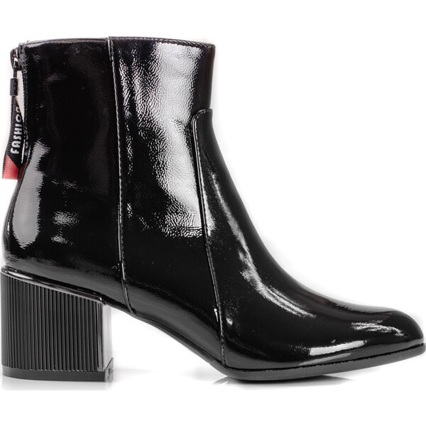 Goodin Lakované dámske čierne členkové topánky GD-FL2055B 36135350