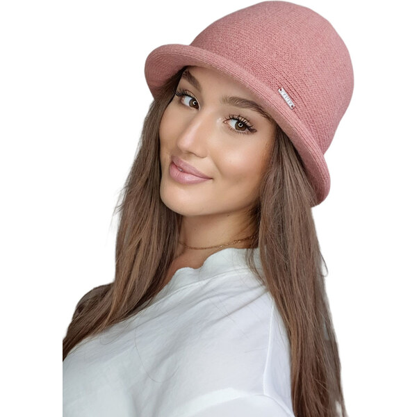 Kamea Korálový luxusný dámsky zimný klobúk Munira, Farba korálová 36165779