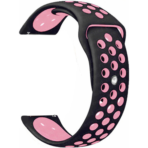 Madvell Športový silikónový remienok čierna s ružovou 20mm 44954731