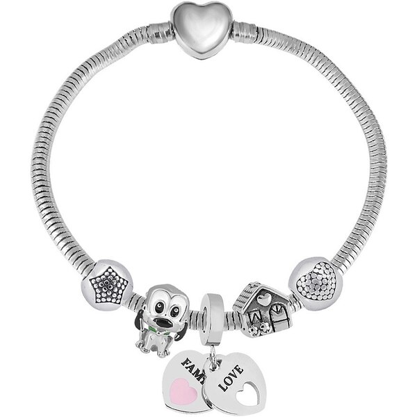 Lindas Jewelry Náramok s príveskami Rodinné Šťastie chirurgická oceľ 60977151