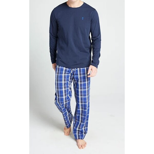Pánske pyžamo 500207 56C tm.modrá/karo - Jockey 36221645