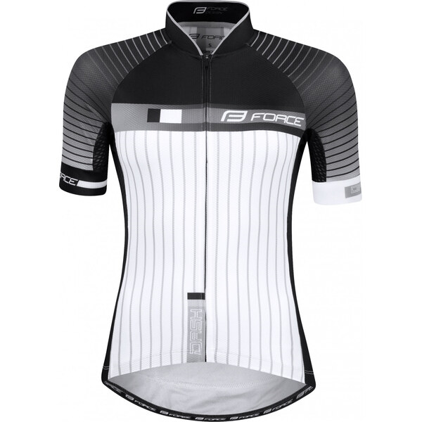 Force dres dash dámsky, krátky rukáv, čierno-biely 66455202