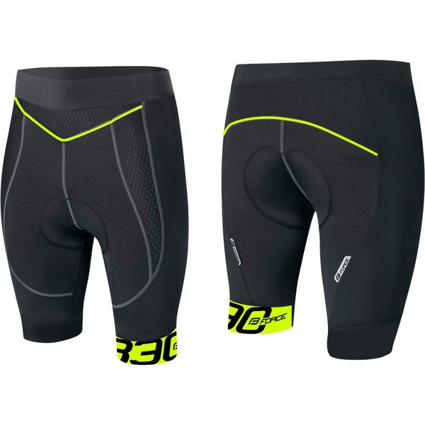 FORCE kraťasy B30 do pása s vložkou, čierno-fluo 36059366