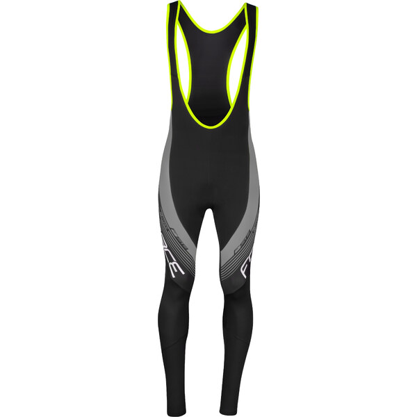 FORCE nohavice F58 s trakmi bez vložky, čierno-šedé 61040852