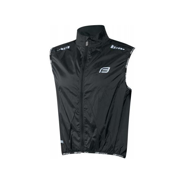 FORCE cyklistická vesta V48, neprefúkavá, čierna 36376502