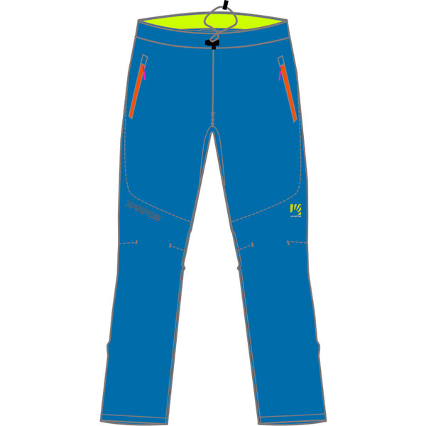 Karpos FANTASIA KID outdoorové nohavice, detské, modré/oranžové 58442961