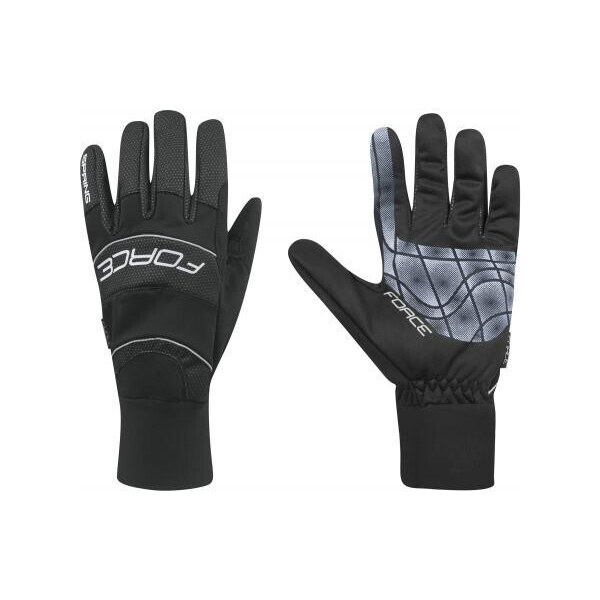 FORCE rukavice WINDSTER SPRING čierne 36376522