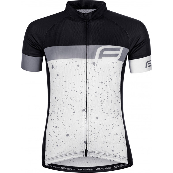 Force dres spray dámsky krátky rukáv, bielo-čierny 36062118