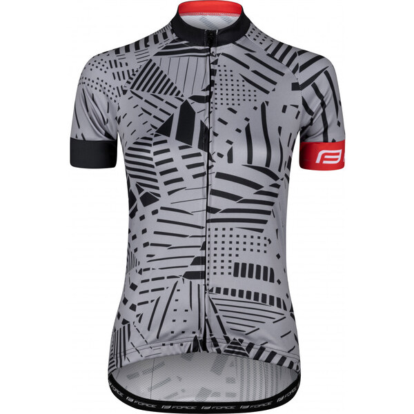 Force dres shard dámsky, krátky rukáv, šedo-čierny 51290407