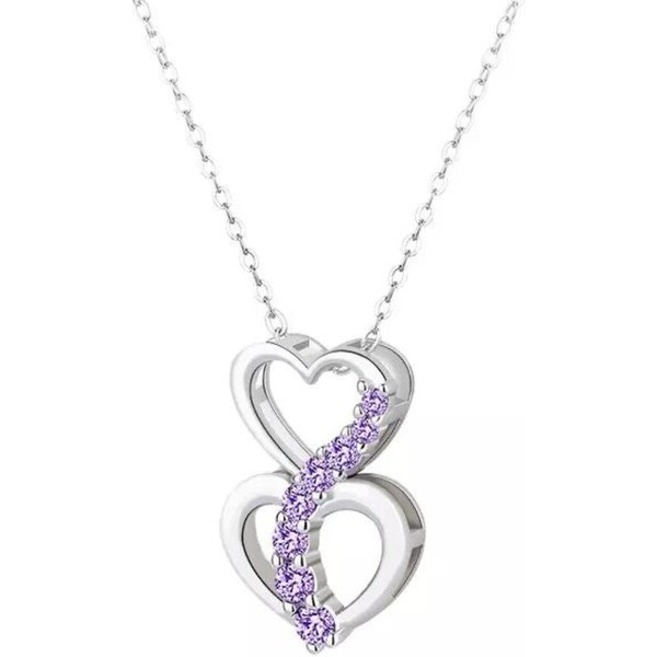 Olivie Strieborný náhrdelník SRDCE VIOLET 7134 36256870