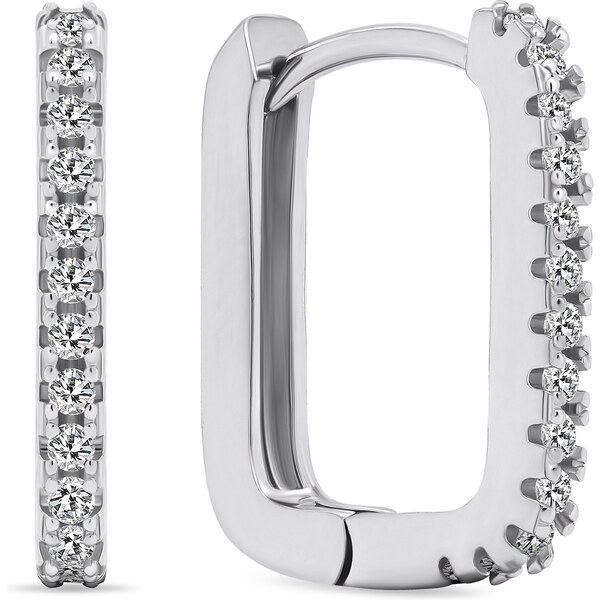 Brilio Silver Moderné strieborné náušnice so zirkónmi EA637W 66591887