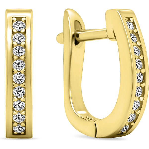 Brilio Silver Krásne pozlátené náušnice so zirkónmi EA679Y 66578088