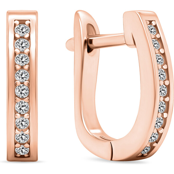 Brilio Silver Krásne bronzové náušnice so zirkónmi EA679R 66594546