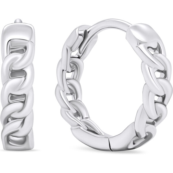 Brilio Silver Štýlové strieborné kruhové náušnice EA680W 66588375