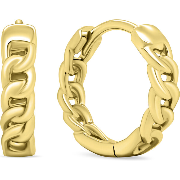 Brilio Silver Štýlové pozlátené kruhové náušnice EA680Y 66583139