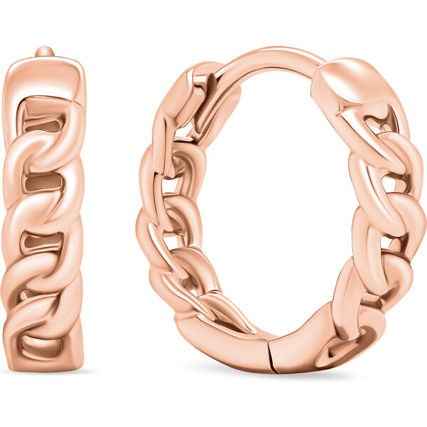 Brilio Silver Štýlové bronzové kruhové náušnice EA680R 66595343